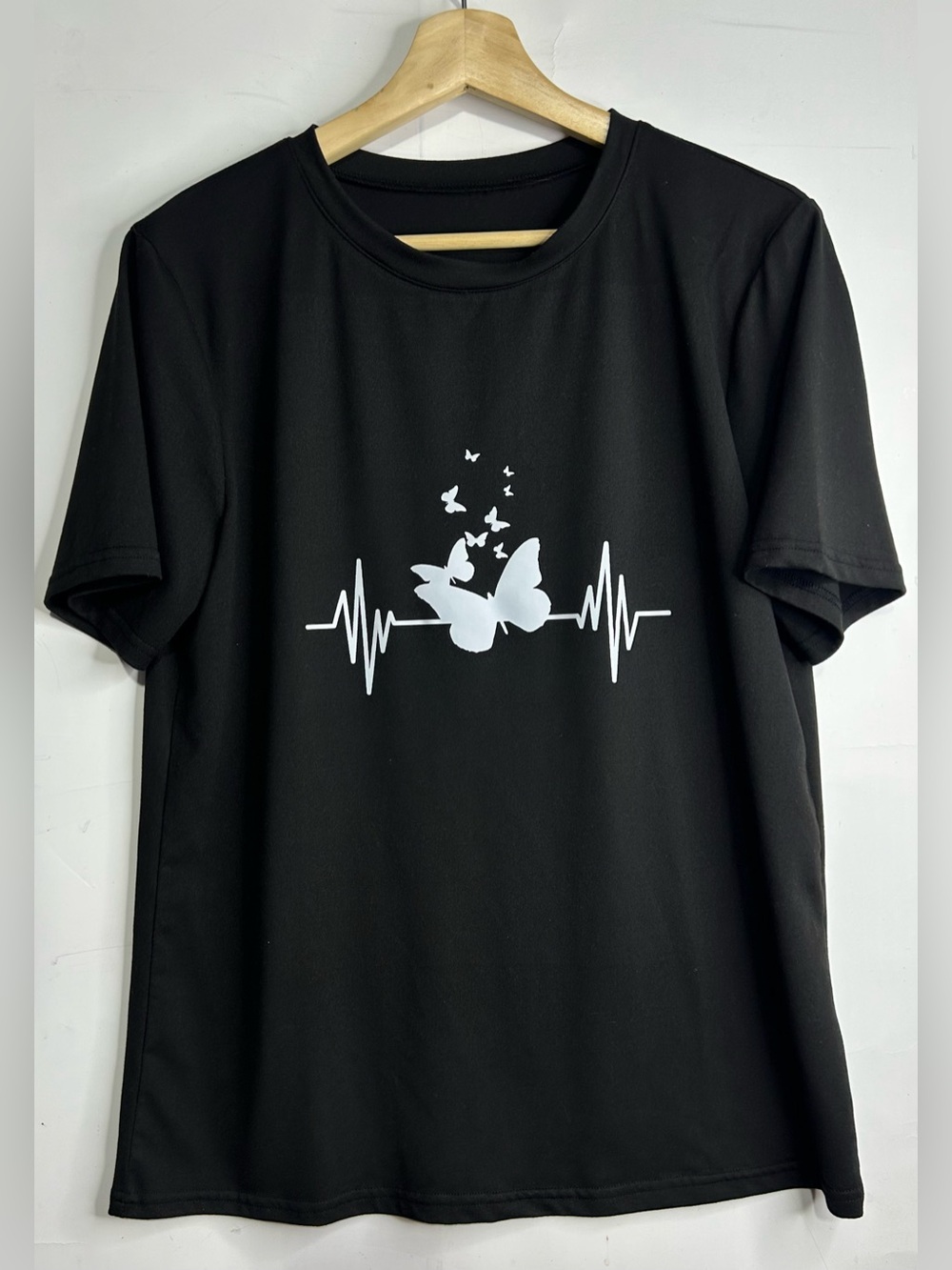 5 for $25🔥Large Butterfly Graphic Black T-Shirt